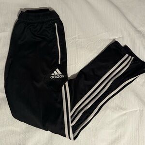 Black and white Adidas joggers